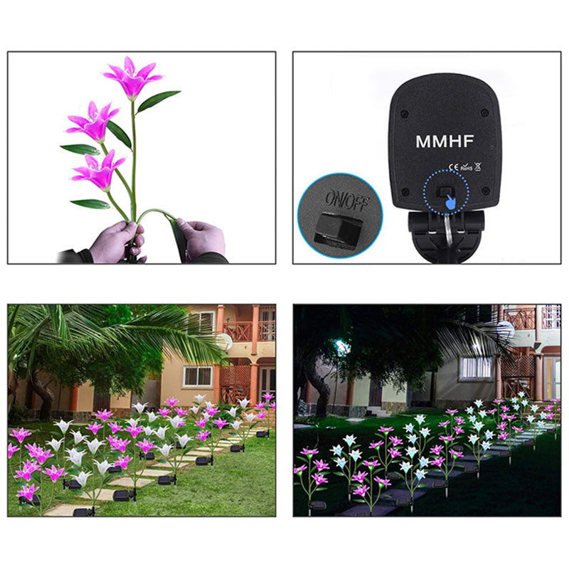 Solar-Powered Simulated Lily Lamp