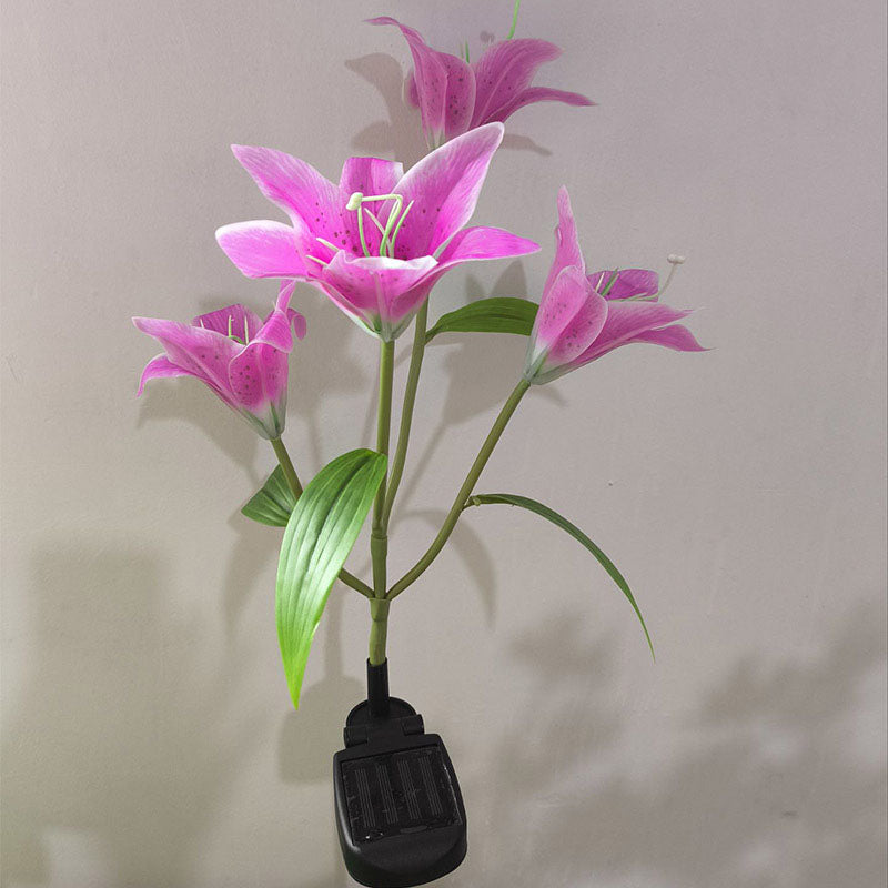 Solar-Powered Simulated Lily Lamp