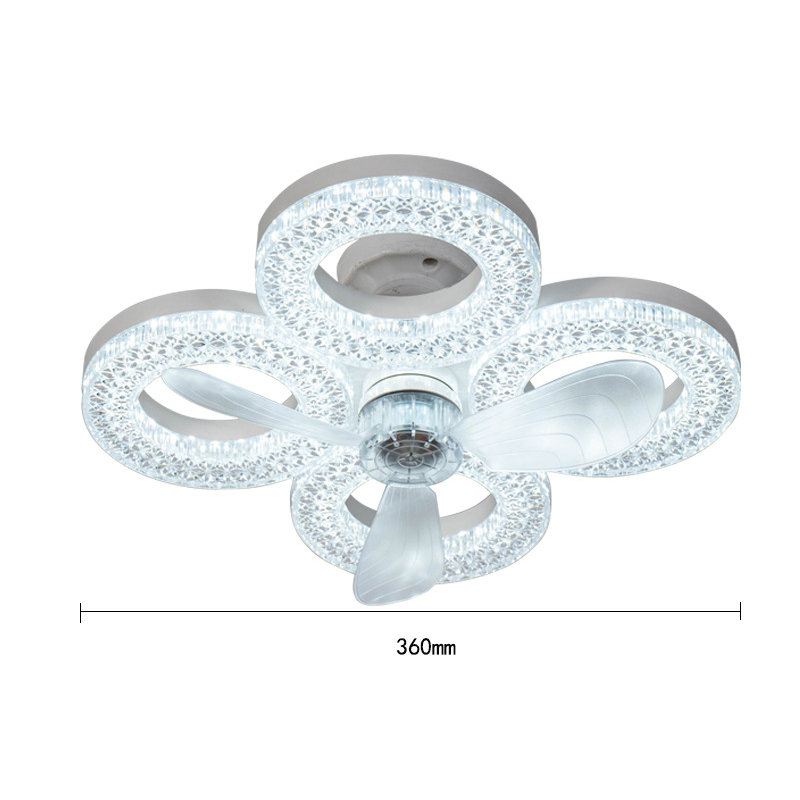 Modern LED Ceiling Fan with Light & Remote