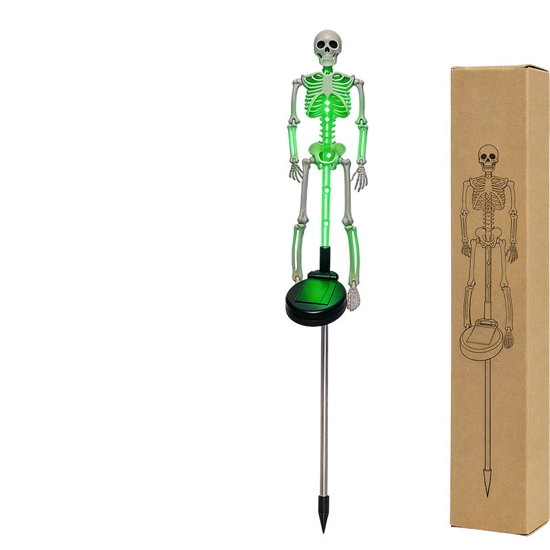 Solar Skeleton Ground Stake Lights Outdoor Waterproof Halloween Decor Lights
