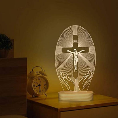 3D Effect Lamp With Jesus Engraved