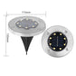 🔥Stainless steel solar-powered ground light with 8 LED bulbs