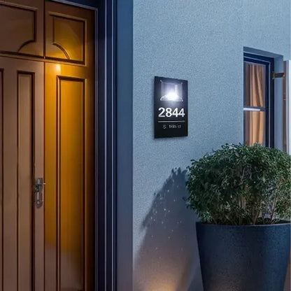 Solar-Powered Address Number Sign