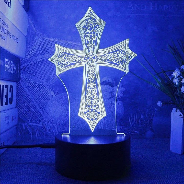 3D Effect Lamp With Jesus Engraved