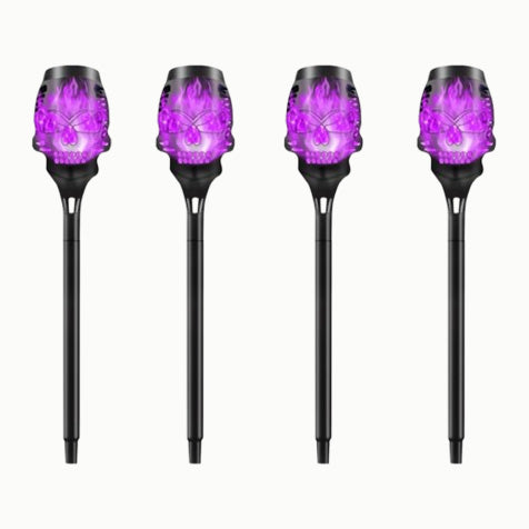 🔥Halloween Hot Sale💀Spooky Skulls Solar Torch Flame Lights👿