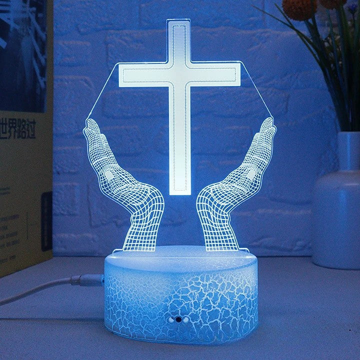 3D Effect Lamp With Jesus Engraved