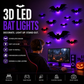 Halloween 3D Bat Decor Stickers Set
