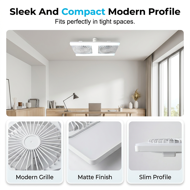 💡 2-in-1 LED Ceiling Fan Light – Dual Cooling, Ultra Bright, Tool-Free Install 🌀