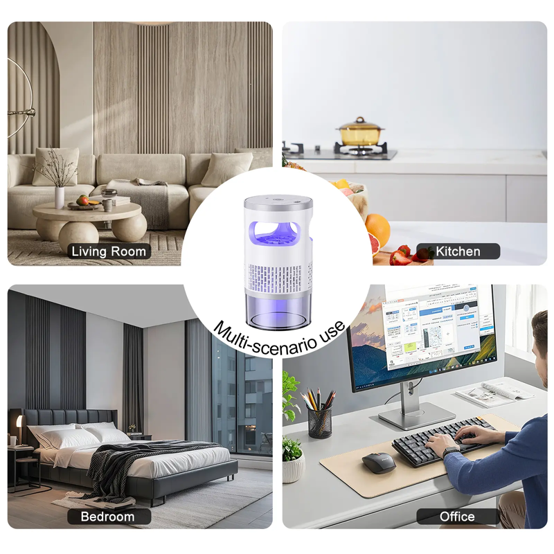 Indoor LED Bug Zapper – UV Light, Chemical-Free, Night Light ✨