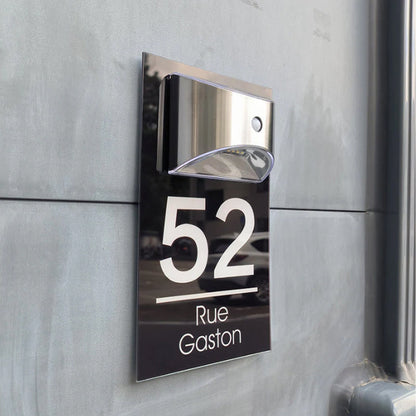 Solar-Powered Address Number Sign