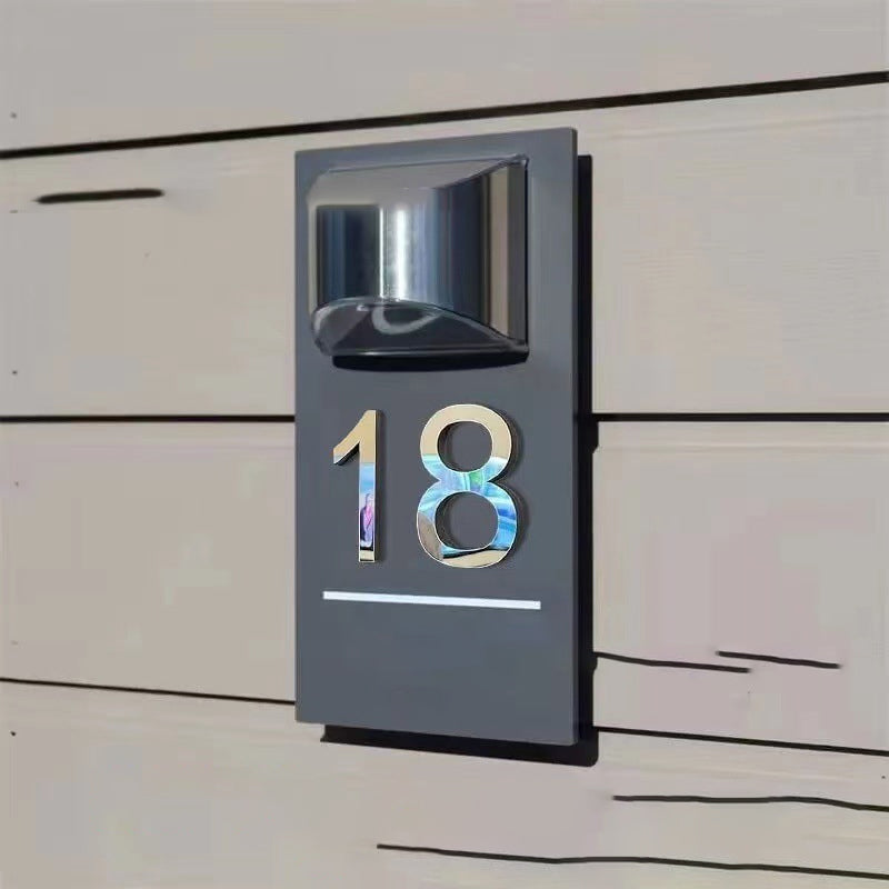 Solar-Powered Address Number Sign