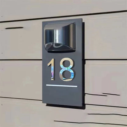 Solar-Powered Address Number Sign