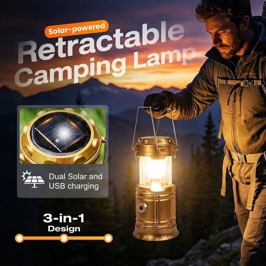 Solar Powered Retractable Camping Light