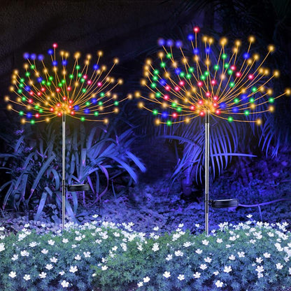 🎅🔥Waterproof Solar Garden Fireworks Lamp