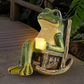 Solar Frog Rocking Chair Ornament