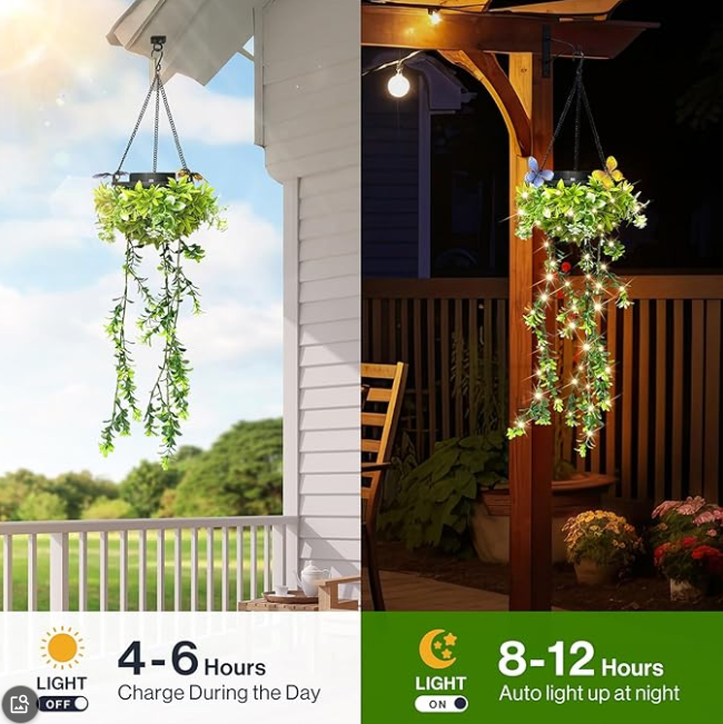 💎SOLAR-POWERED HANGING MILAN GRASS LIGHT! 💎 Lifelike Foliage, Auto On/Off & IP65 Waterproof ✨