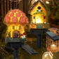 🌙🏡Solar Fairy-Tale Mushroom Cottage Garden Light