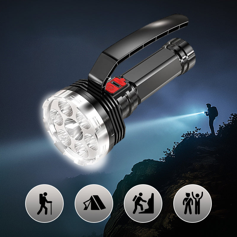 Outdoor Emergency Bright Flashlight with Portable Handle