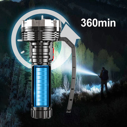 Outdoor Emergency Bright Flashlight with Portable Handle