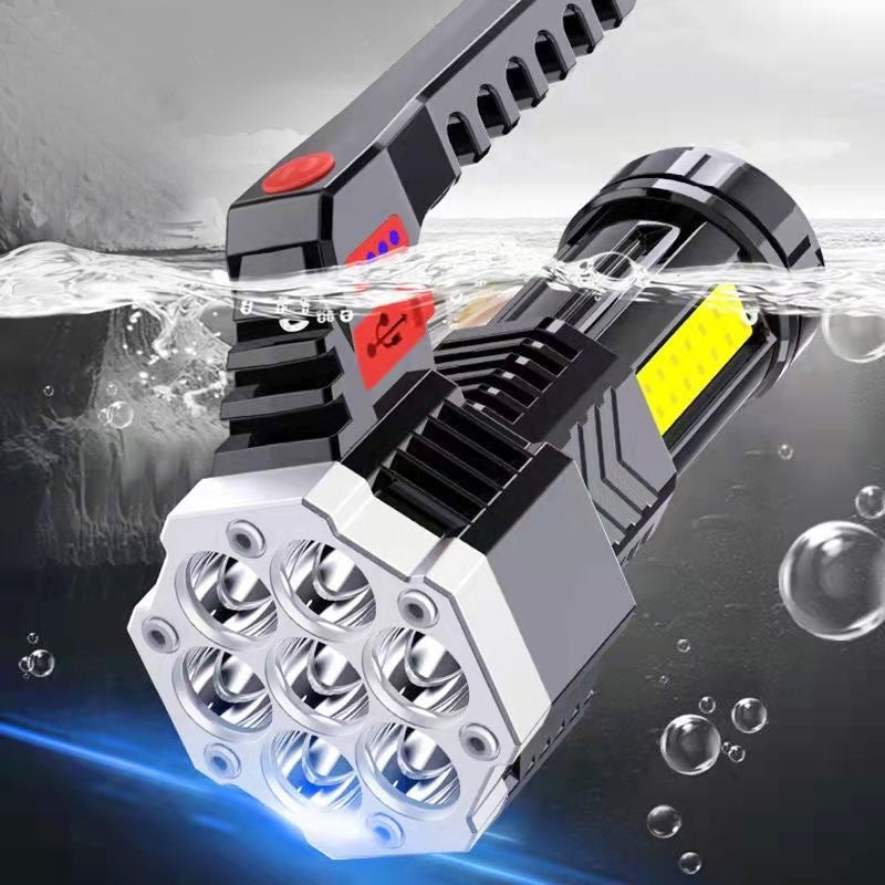 Outdoor Emergency Bright Flashlight with Portable Handle