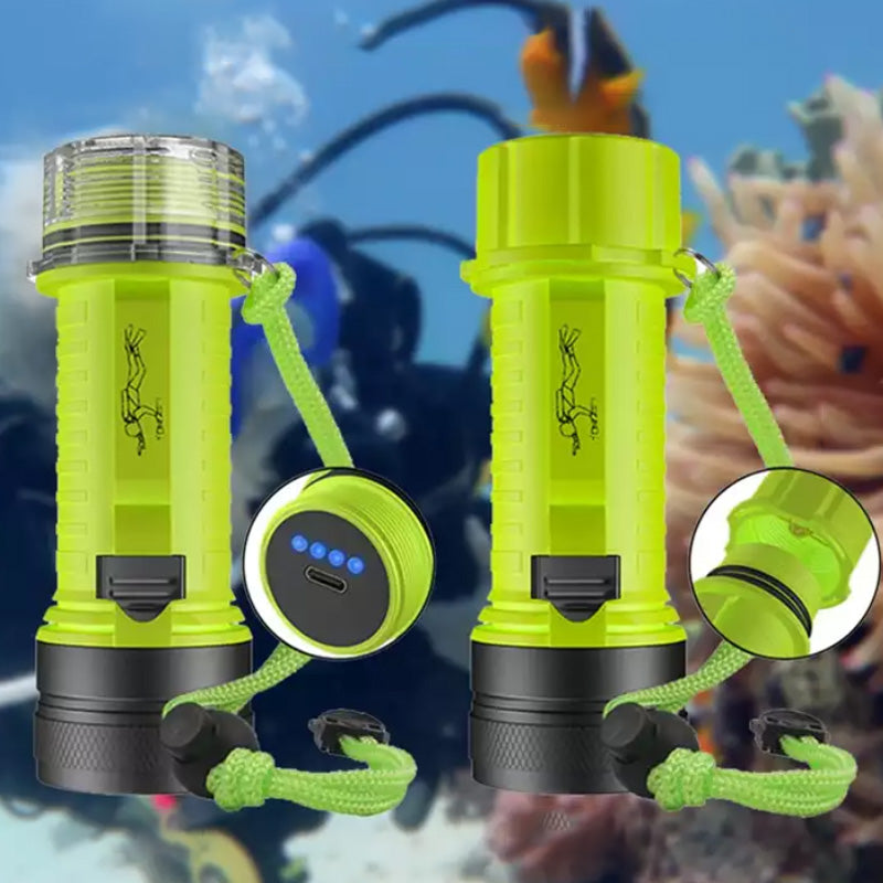 Super Bright Dual Lamp Diving Flashlight
