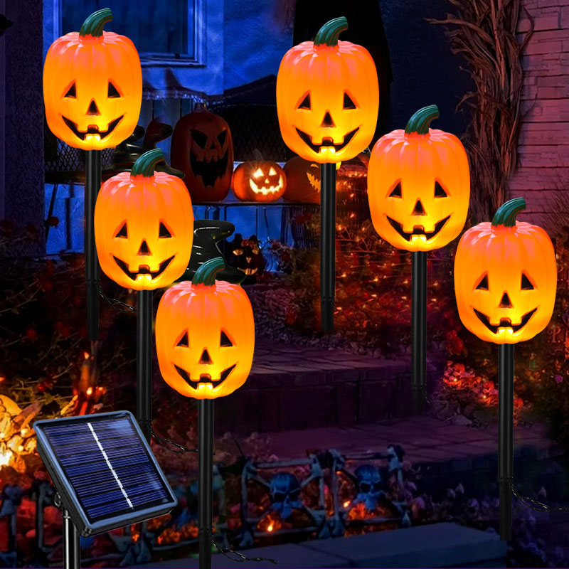 Halloween Pumpkin Garden Stake Solar Light