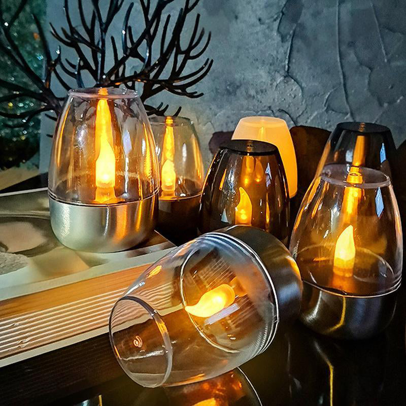 Solar-powered LED Candle Light Lamp