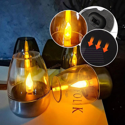 Solar-powered LED Candle Light Lamp