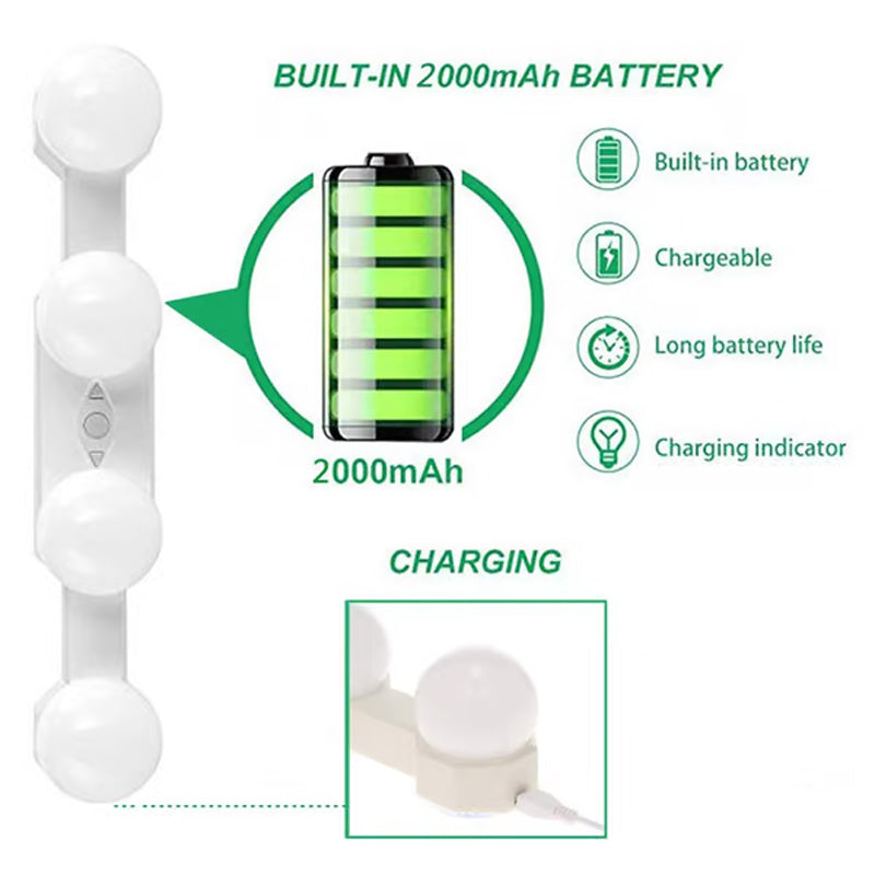 Portable LED Makeup Light with Suction Cup
