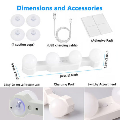 Portable LED Makeup Light with Suction Cup