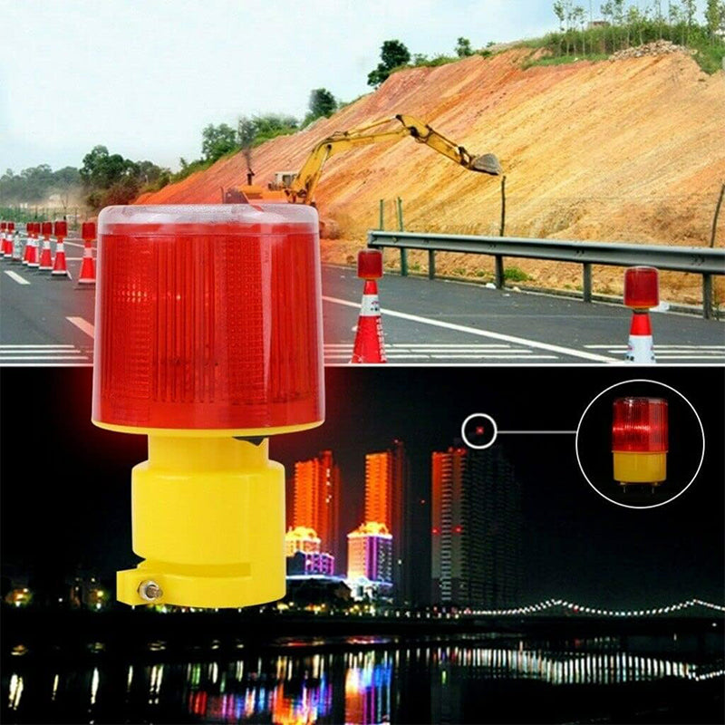 Solar-Powered Strobe Warning Light