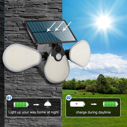 🔥 Tri-Fold Solar Sensor Light