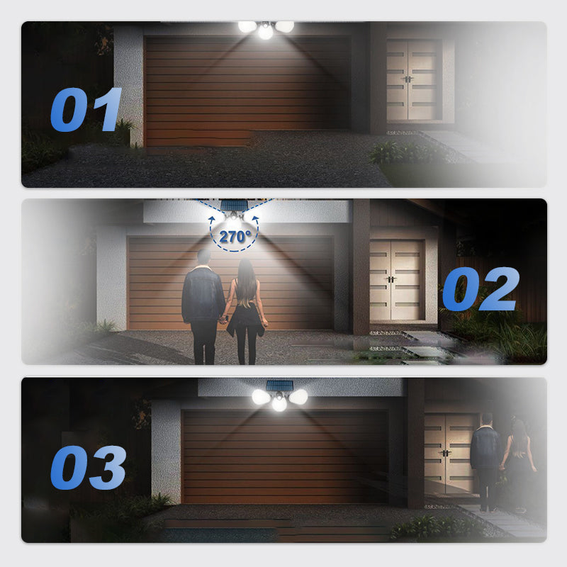 🔥 Tri-Fold Solar Sensor Light