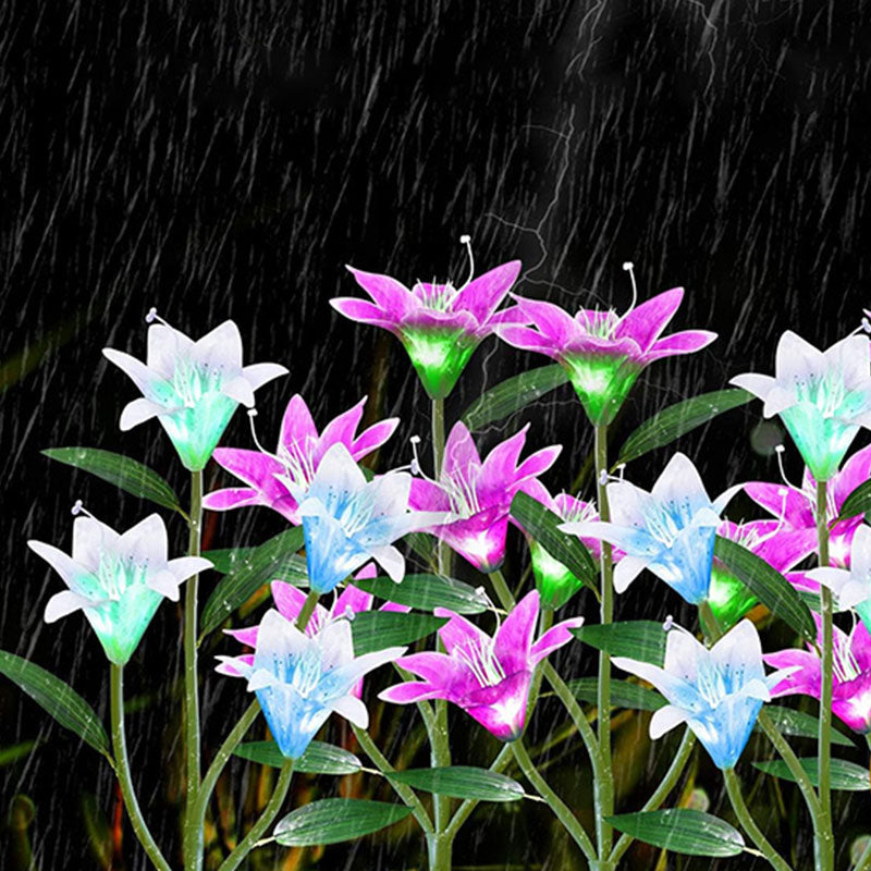 Solar-Powered Simulated Lily Lamp