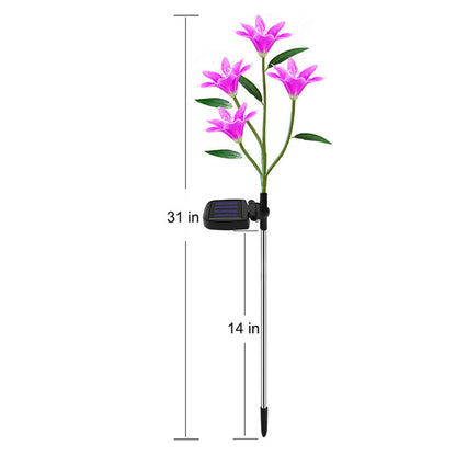 Solar-Powered Simulated Lily Lamp