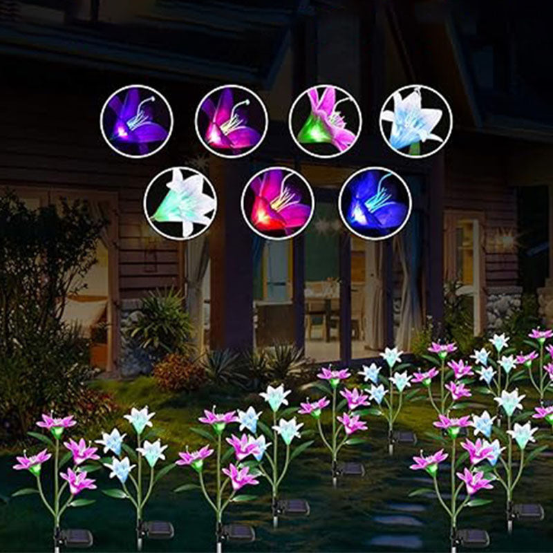 Solar-Powered Simulated Lily Lamp