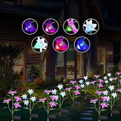 Solar-Powered Simulated Lily Lamp
