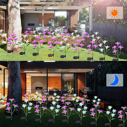 Solar-Powered Simulated Lily Lamp