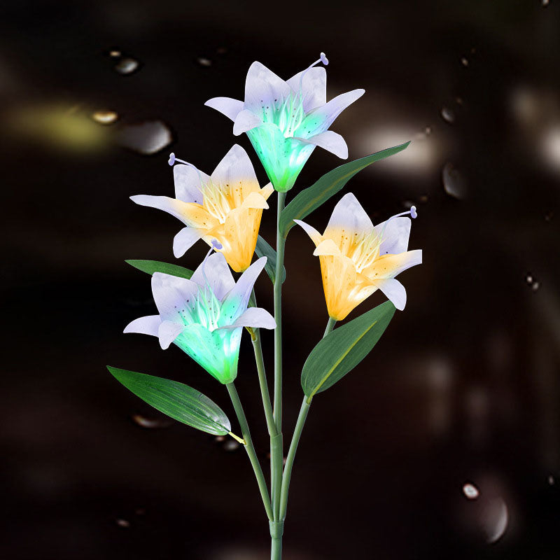 Solar-Powered Simulated Lily Lamp