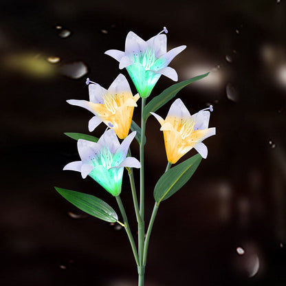 Solar-Powered Simulated Lily Lamp
