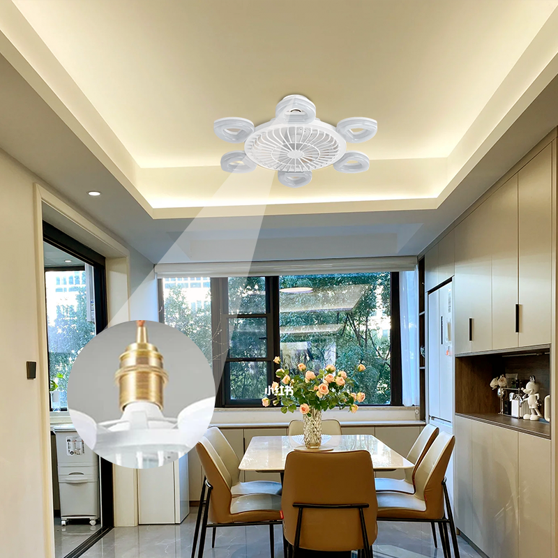 Quiet Ceiling Fan With Powerful Airflow And Light