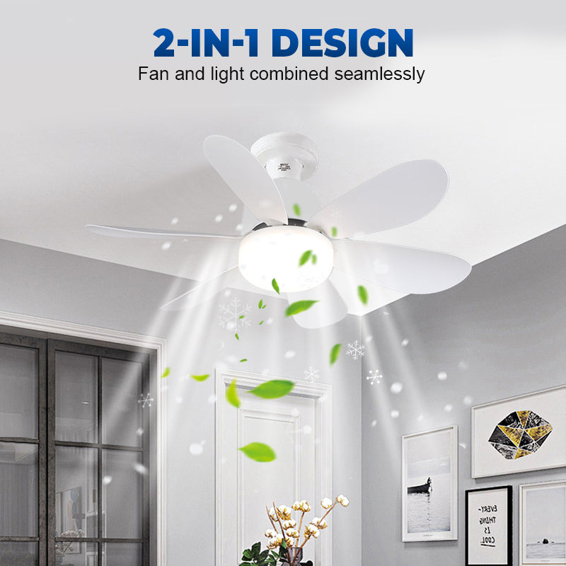 2-in-1 Remote-Controlled Ceiling Fan with LED Light