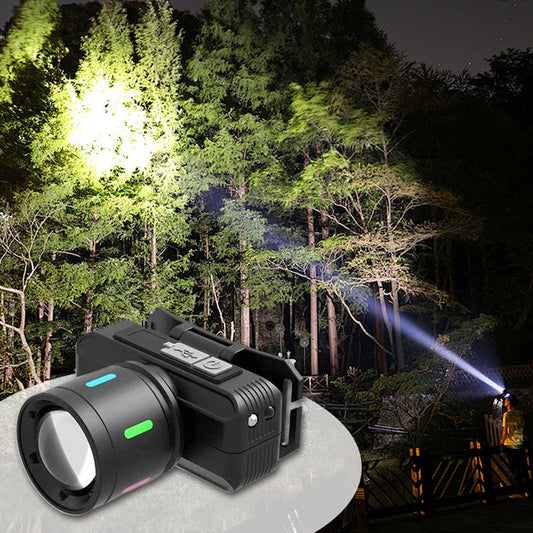 LED Head-Mounted Outdoor Strong Flashlight