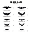 🦇 Halloween Decoration: 3D LED Bat-Shaped Wall Light
