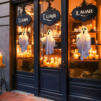 Glowing Ghost Chandelier for Halloween Party Decor