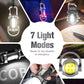 🔦💡 Keychain Flashlight – LED+COB dual light, 7 modes for every need. Ultra-light 29g – clip it on your keys or jacket. Never be caught in the dark again – safe walks, every time! 🚶✅