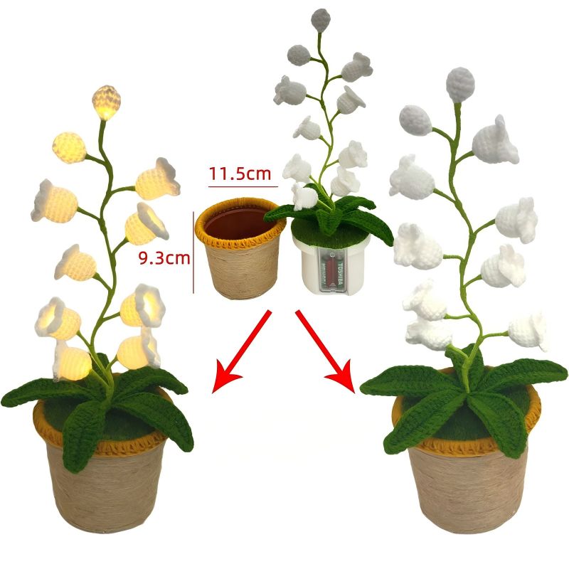 Lily Glow Crochet Lamp