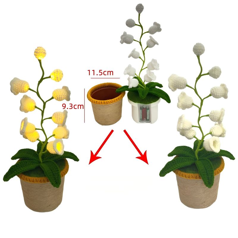 Lily Glow Crochet Lamp