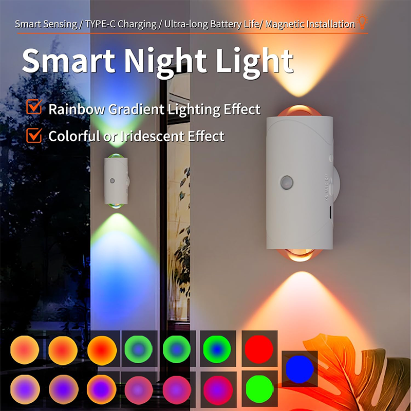 Auto-Sensing Color Changing Night Light