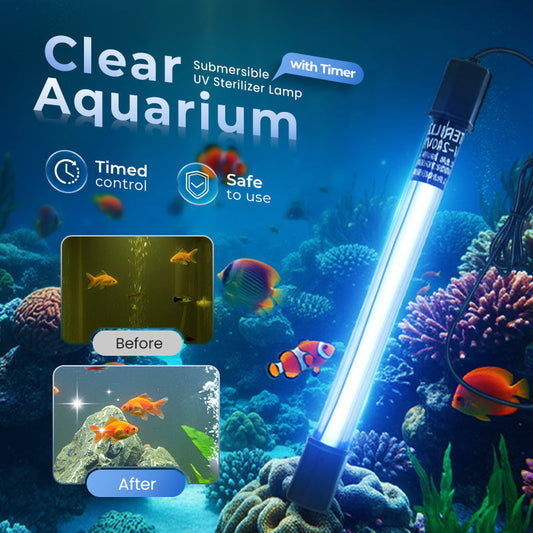 Submersible UV Sterilizer Lamp with Timer for Aquarium